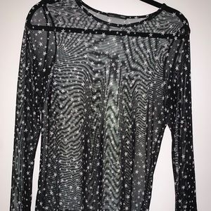 Zara sheer star top